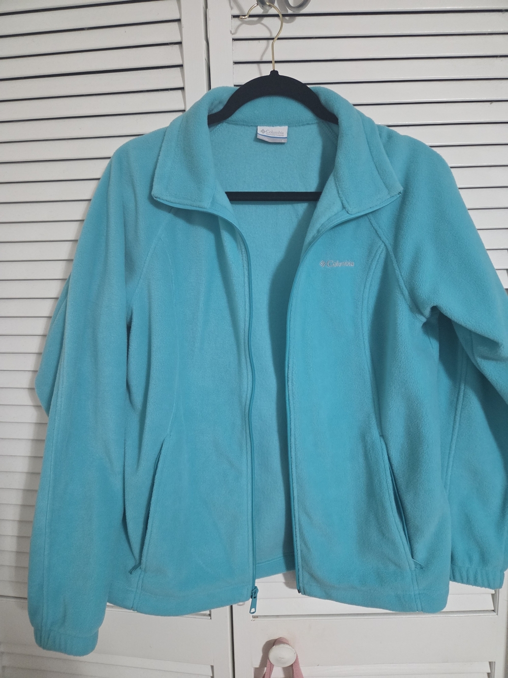 Columbia Women's Aqua Blue Fleece Teddy Jacket